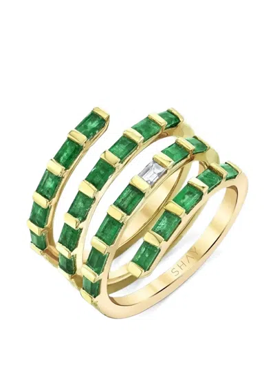 Shay Emerald And Diamond Ring In Gold