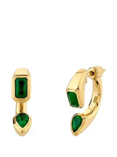 Shay Emerald Earrings In Burgundy
