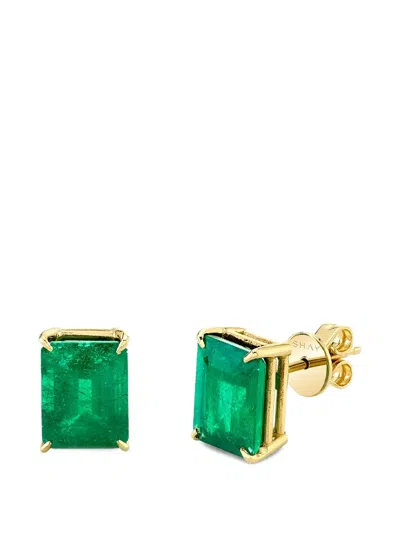 Shay Emerald Earrings In Gold