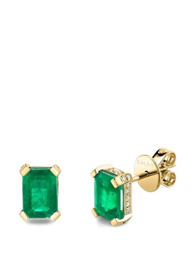 Shay Emerald Studs Earrings In Gray