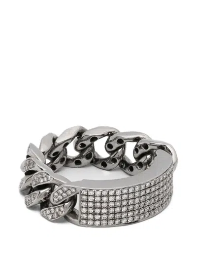 Shay Id Pavé-set Diamond Ring In Silver