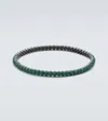 Shay Jewelry 18kt Gold Bracelet With Emeralds In Black