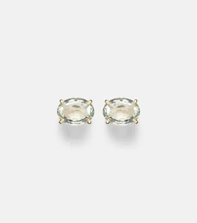 Shay Jewelry 18kt Gold Earrings With Amethyst And Diamonds In White