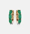 Shay Jewelry 18kt Gold Earrings With Emeralds In Gold