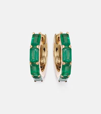 Shay Jewelry 18kt Gold Earrings With Emeralds