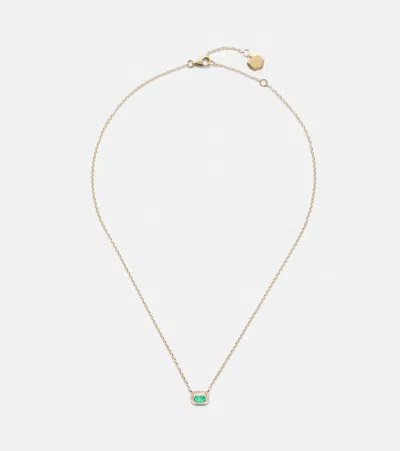 Shay Jewelry 18kt Gold Pendant Necklace With Emerald And Diamonds
