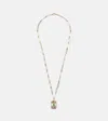 Shay Jewelry 18kt Gold Radiant Deco Pendant Necklace With Emerald And Diamonds In Gold