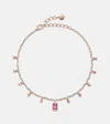 Shay Jewelry 18kt Rose Gold Choker With Sapphire And Diamonds In Pink