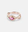Shay Jewelry 18kt Rose Gold Ring With Sapphire And Diamonds In Gold