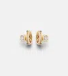 Shay Jewelry Floating Bezel 18kt Gold Hoop Earrings With Diamonds In Gold