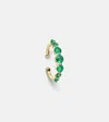 Shay Jewelry Gradual Round 18kt Gold Ear Cuff With Emeralds In Gold