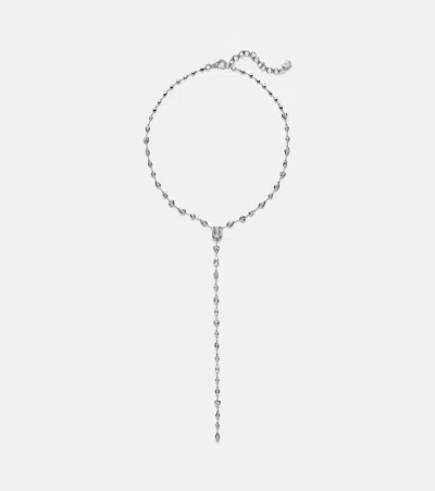 Shay Jewelry Illusion 18kt White Gold Necklace With Diamonds In Silver