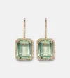Shay Jewelry Portrait 18kt Gold Earrings With Amethysts And Diamonds In Gold