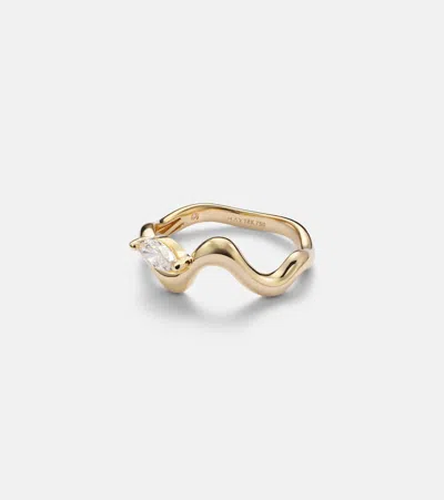 Shay Jewelry Wave 18kt Gold (750/1000) Ring With Diamond