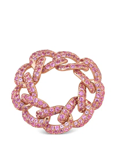 Shay Link-design Pink Sapphire Ring