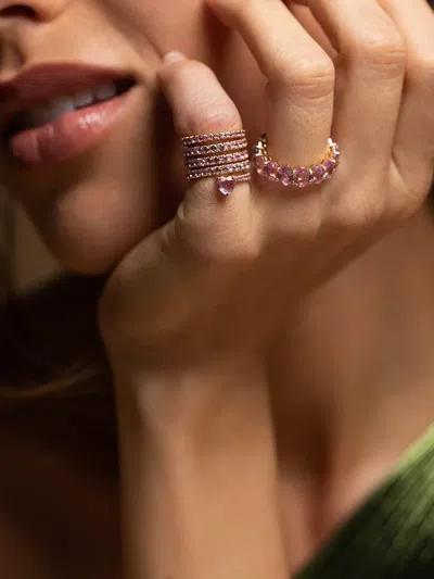 Shay Pini-sapphire Rings In Pink