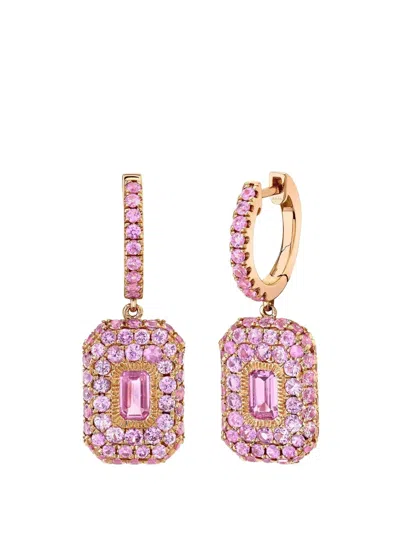 Shay Pink Sapphire Drop Earrings In Gold