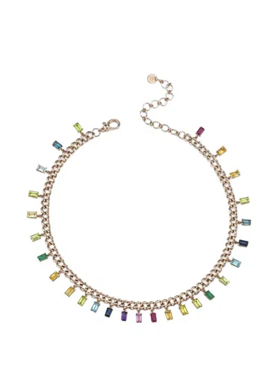 Shay Rainbow Gemstone Choker In Multi