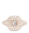 Shay Rose Gold And Diamond New Modern Pinky Ring In Gold