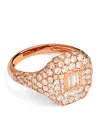 Shay Rose Gold And Diamond New Modern Pinky Ring In Rose Gold