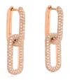 Shay Rose Gold And Diamond Pavé Link Earrings In Gold