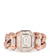 Shay Rose Gold And Diamond Pavé Link Ring In Gold