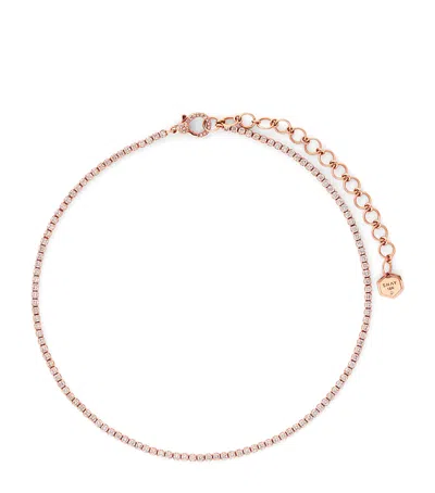 Shay Rose Gold And Diamond Threads Tennis Choker
