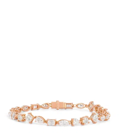 Shay Rose Gold And Mixed Diamond Tennis Bracelet