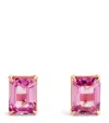 Shay Rose Gold And Pink Sapphire Stud Earrings In Rose Gold