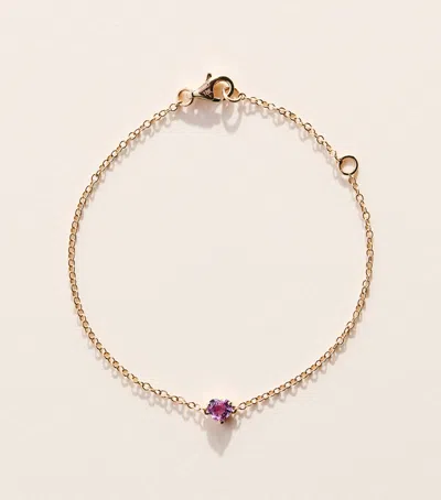 Shay Rose Gold And Sapphire Baby Heart Bracelet