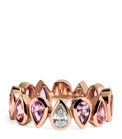 Shay Rose Gold And Sapphire Eternity Ring