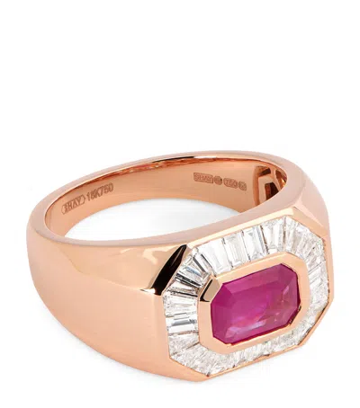 Shay Rose Gold, Diamond And Ruby Championship Ring In Multi