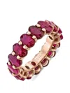 Shay Ruby Eternity Band Ring In Brown