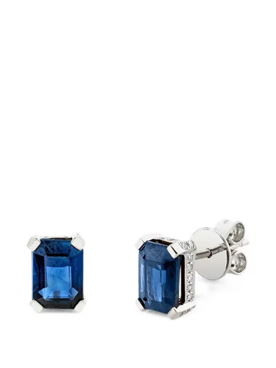 Shay Sapphire And Diamond Stud Earrings In Multi