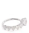 SHAY SHAY WHITE GOLD AND DIAMOND FLOATING HEART RING