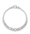 Shay White Gold And Diamond Gradual Pavé Link Bracelet In Silver