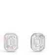 Shay White Gold And Diamond Illusion Stud Earrings In White