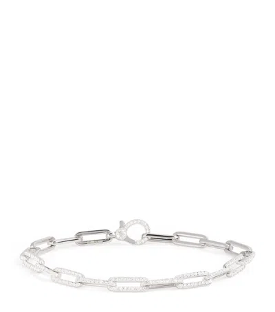 Shay White Gold And Diamond Pavé Link Bracelet