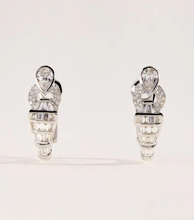 Shay White Gold And Diamond Serpentine Earrings
