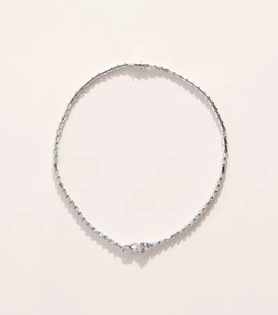 Shay White Gold And Diamond Serpentine Necklace