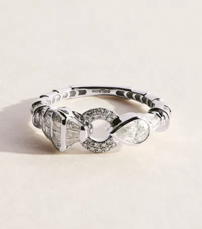 Shay White Gold And Diamond Serpentine Ring