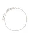 Shay White Gold And Diamond Singe Line Thread Choker In White