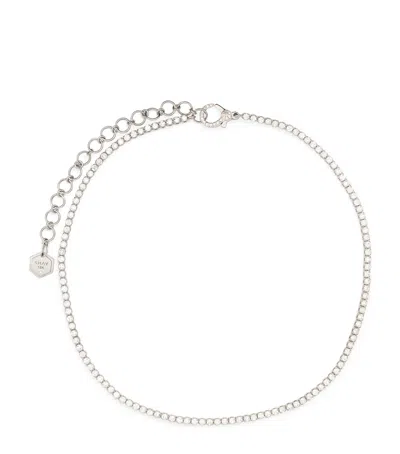 Shay White Gold And Diamond Singe Line Thread Choker