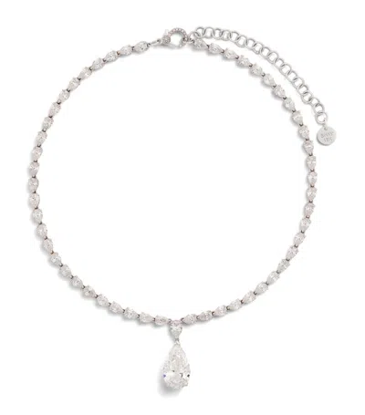 Shay White Gold And Diamond Teardrop Tennis Necklace