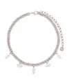 Shay White Gold And Marquise Diamond Pavé Link Choker Necklace In White