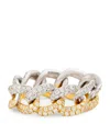 Shay White, Yellow Gold And Diamond Pavé Link Ring In Multi