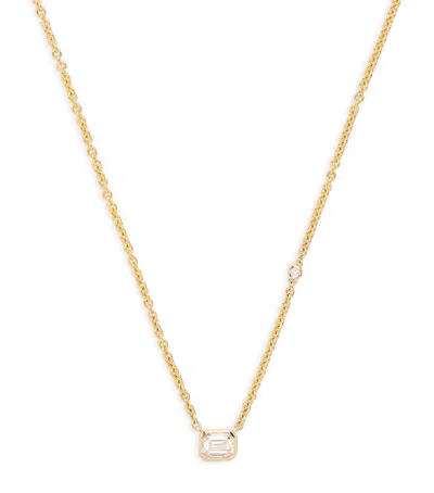 Shay Yellow Gold And Diamond Bezel Necklace