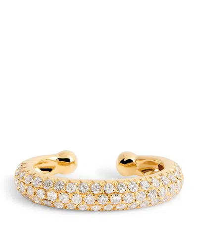 Shay Yellow Gold And Diamond Boho Jumbo Single Ear Cuff