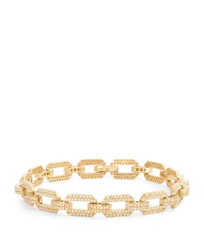 Shay Yellow Gold And Diamond Geo Chain Bracelet
