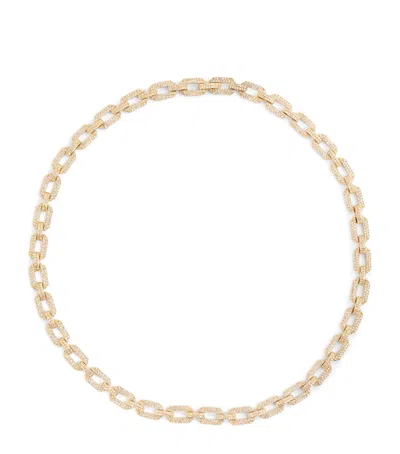 Shay Yellow Gold And Diamond Geo Link Choker